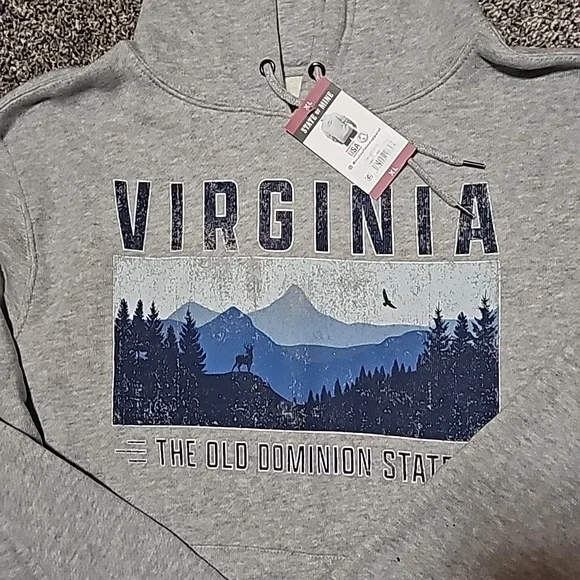New State of Mine "Virginia"  The Old Dominion State mens size XL Thick/Hoodie - Picture 2 of 7